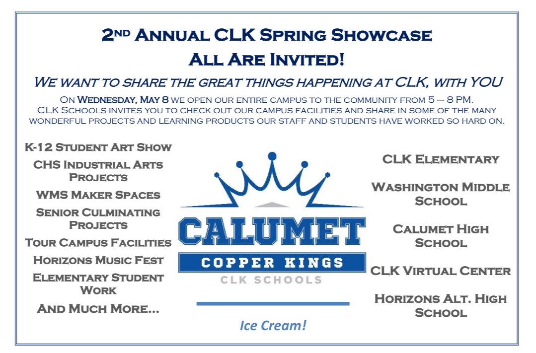 2nd Annual CLK Spring Showcase Wednesday May 8th, 2024